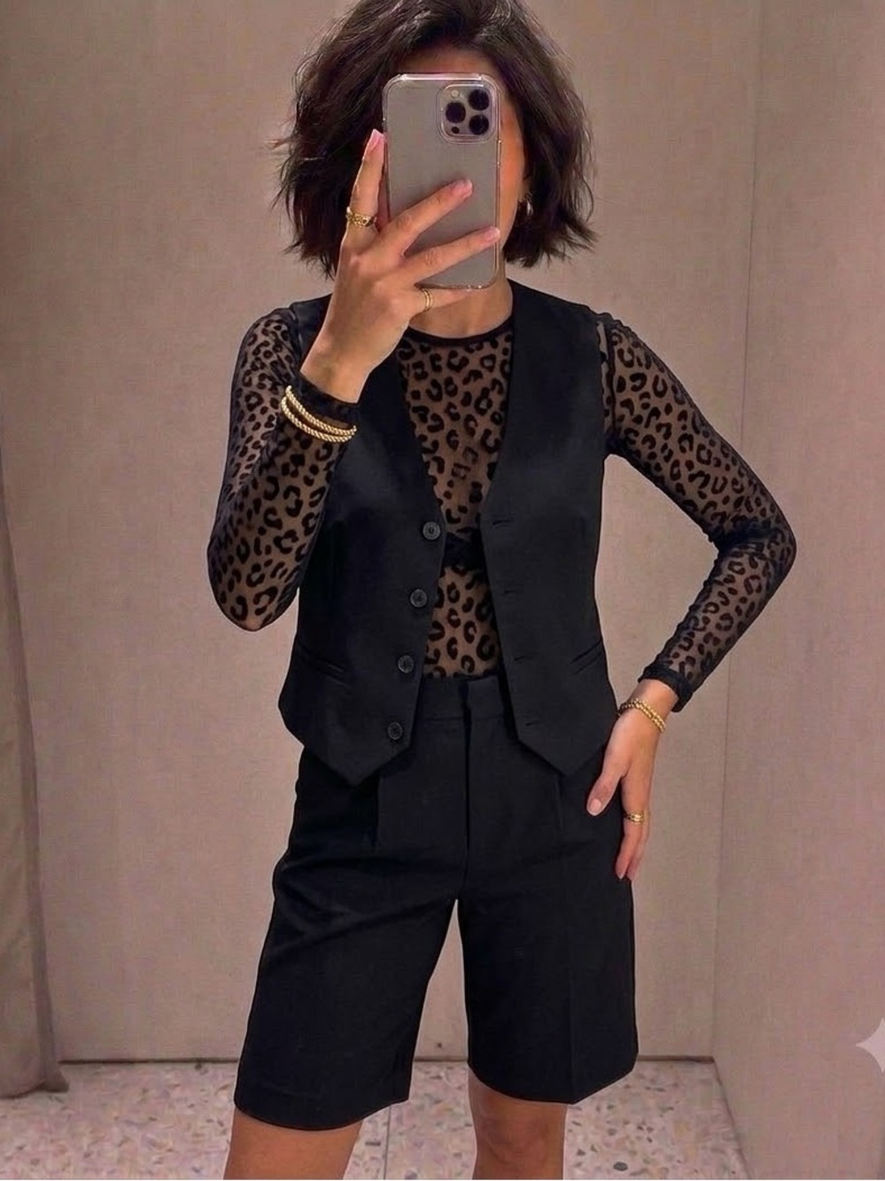 H&M Black Women's Tailored Vest